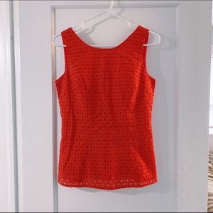 Boden Orange/Red Sleeveless Top